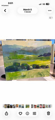 Marin original oil painting of contemporary landscape