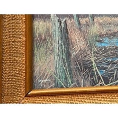 David Maass #513 Limited Edition Canvas Painting „Alarmed“ Wildlife Art 22″ X 18