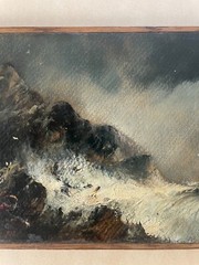 Attributed to John Constable RA (1776–1837) Oil on Panel Stormy Seascape Paint
