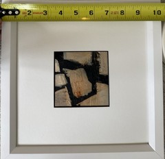 Abstract 4×4” Original Oil Painting In 9×9” Custom Wood Frame