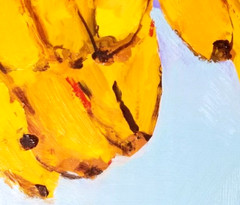 American Watercolor Painting of Bananas on board Signed B. Bendinck 2012 on back