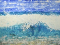 Mark Little Seascape Ocean Professional Painting 84”X62” (7 Foot) Abstract XL