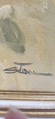 Vintage Oil Child Portrait – Signed Stone – Indigenous Style – 12×16 Canvas