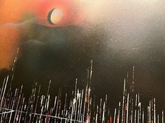 Leonardo Nierman Important Original Signed Abstract Prismatic City Painting