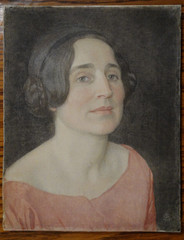 Watercolor Portrait by Charles March Gere of Harriet Ide Keen Roberts 1923