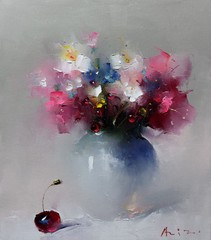 Flowers in the fog by Aziz Sulaymanov, 2024