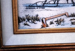 Hand Colored RARE Currier & Ives ARTINI ENGRAVING ‚THE ROAD WINTER‘ Framed 17.5″