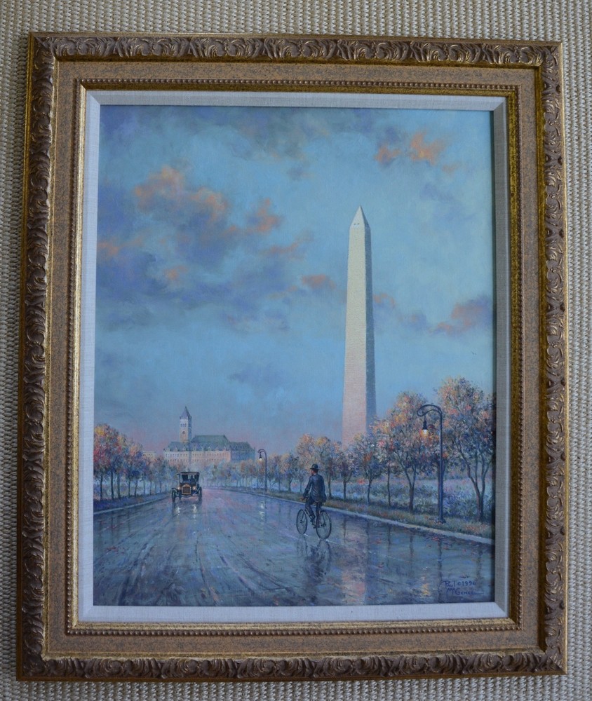 Paul McGehee Original Oil Painting „The Twilight’s Last Gleaming“ Washington DC