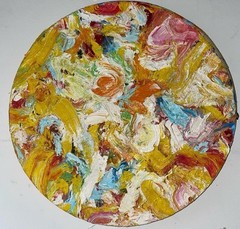 Original Thick Oil Painting On Linen 12” Unsigned Barbara J Koivisto 90s NYC
