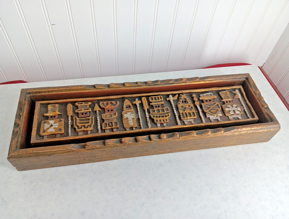 Hand Crafted Wall Art. Medival Soldiers.Wood/Hand Painted. 20.5x6x2.5 inches