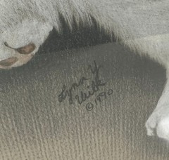 Vintage Custom PET Portrait by Lynn Uribe Professional Frame Letter from Artist