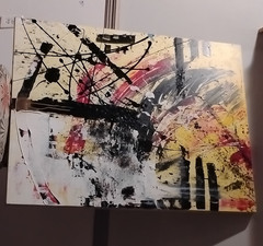 Abstract Canvas Painting Wall Art – Unframed Single Piece Abstract Theme Decor