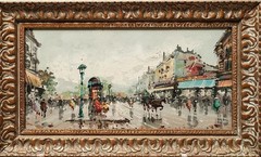 Antonio DeVity (Italian. 1901-1993) Oil on canvas Parisian street scene