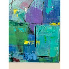 Frames of Hope blue green hues abstract canvas size 48″ x 36″