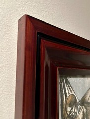 Framed Original Mixed Media Painting In The Style of Francis De Erdely 1951