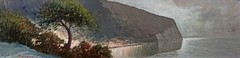 ITALY SEASIDE PAINTING AMALFI COAST ORIGINAL COLUCCI ITALIAN peinture tableau
