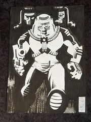 Victor Santos MOTU Man-E-Faces 2021 Original Art Illustration 8.25″ x 11.75″ VF