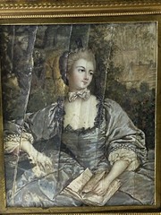 Portrait Of A Lady Early 18th Century Framed Painting 4 1/4” X 4 1/2” Signed