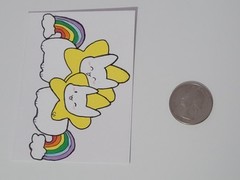 ACEO Original Art Ooak Handmade „Lucky Star Rainbow Cats“ 2.5×3.5 in. Mini Art