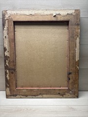 ANTIQUE ORIGINAL PAINTING CRAYONS & MIXED TECHNIQUE. SIGNED Frame Size. 22″×26″