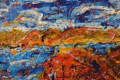Mark Little original￼￼, Painting 81” X 62” Extra Large,Abstract,Modern, Pop XL