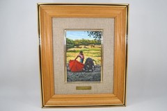 Francisco Sanchez Manso Mini Oil Painting Maletilla Young Torero Bullfight Spain