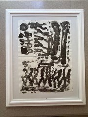 Purvis Young Large Signed Funeral Scene With Halo Figures Framed
