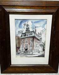 Thomas Malloy Watercolor Painting Trenton City Hall NJ New Jersey Framed