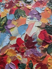 ORIGINAL ABSTRACT OIL PAINTING „Kaleidoscope Of Booms“, Canvas Panel- 11×14 in