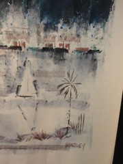 ALFRED BIRDSEY HARBOR WATERCOLOR SIGNED BERMUDA ARTIST 19″X25″