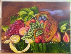 Original Painting oil on canvas, Still Life, 18x24inch, Kitchen Decor, home Gift