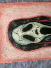 Ghostface Original Painting 9×12 Scream Fan Art Acrylic Canvas Slasher Movie