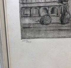 Etching Framed Czechoslovakia 1972