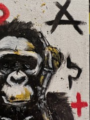 HEAR NO — Hero Series No. 5 | 9×12 Original Mixed Media | Jim Faris