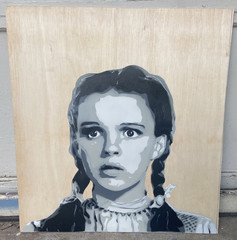 artbyAL original spray paint painting approx. 22.5”x24” signed unframed