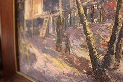 Chamnane Prisayne Oil on Canvas, Mekong River, c. 1971 Mid century, Vietnam