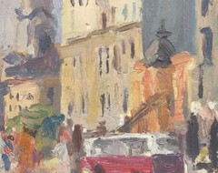 Oil painting Kharkiv Ukrainian painter Unframed Decor original landscape art