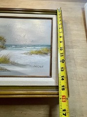 Catherine Parker Melton Original Oil on Canvas Coastal Lighthouse Dunes Gulls