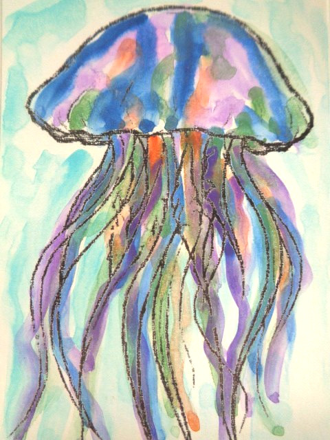 ACEO Sealife JELLYFISH Painting Art