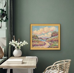 Listed Artist KADLIC Earthtones Landscape Art Original Oil Painting 24×20