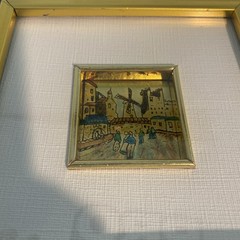 Gold Leafed Painting Of Windmills