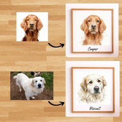 Pet Portrait,8×10 Custom Pet Portrait, Pet Portrait Custom,Watercolor Dog Print,
