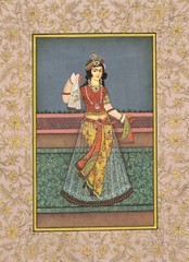 A Beautiful Woman Of Qajar – Persian Art Painting Of Qajar Woman 8.5×11.5 Inches