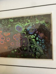 Original Acrylic Cell Painting, Signed, Shadow Box Framed, 14”X 6”. Please Read.