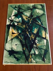 Original Kathleen O’Rourke Abstract Watercolor San Diego Art Institute