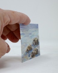 ACEO Original Seascape Beach Paintings ATC Collectable Heavy Paper, S3021