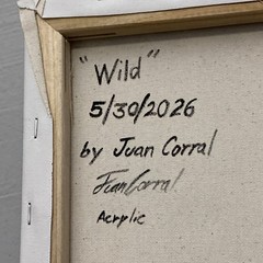 Original Art Work Acrylic Paint On Canvas By Juan Corral Signed 11” X 14” COA