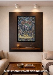 HAND-PAINTED VAJRAKILAYA THANGKA WITH CONSORT – WRATHFUL NYINGMA DEITY ART