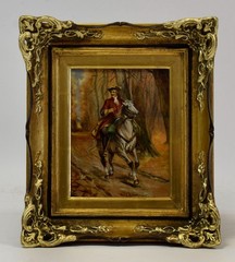 A. BAWOROWSKI (1853–1927) – Artprice up to €1,900. Antique oil painting, Horsem.