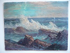 JOHN ANTHONY CONNER, LISTED CALIFORNIA PLEIN AIR IMPRESSIONIST COASTAL SEASCAPE